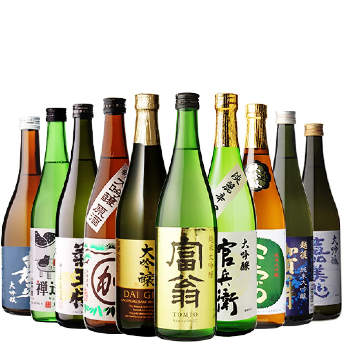 Amazon.co.jp: 日本酒 飲み比べセット 全国10蔵 大吟醸 720ml×10本